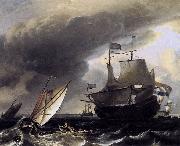 Ludolf Bakhuizen Dutch Vessels on the Sea at Amsterdam Sweden oil painting artist